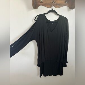 White House Black Market Cut-out Black Top